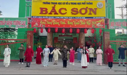 Tiết mục nhảy chúc mừng năm mới của các thầy cô Trường THCS - THPT Bắc Sơn