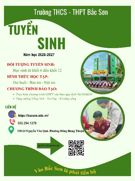 Thông báo tuyển sinh 2026-2027